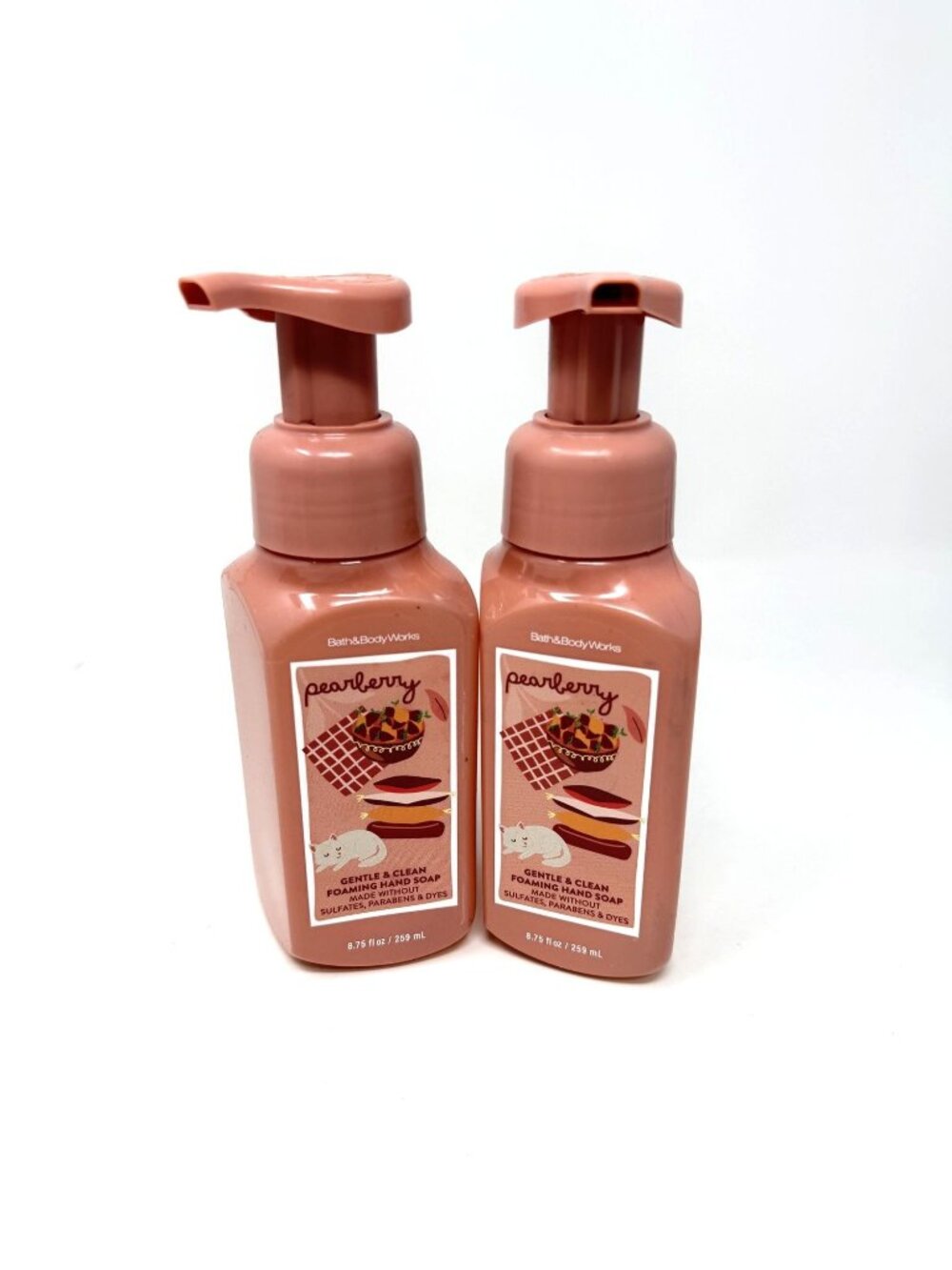 Bath & Body Works Pearberry Gentle & Clean Foaming Hand Soap 8.75 Fl Oz Set of 2